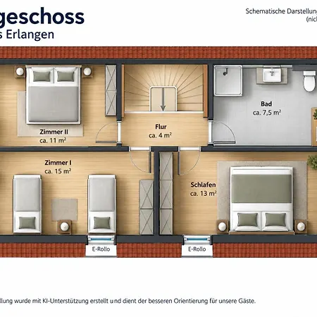 Haus Xzllenz - 5 Schlafzimmer, 2,5 Baeder, Parken, Smart-tv, Kueche, Terrasse Ferienhaus Erlangen